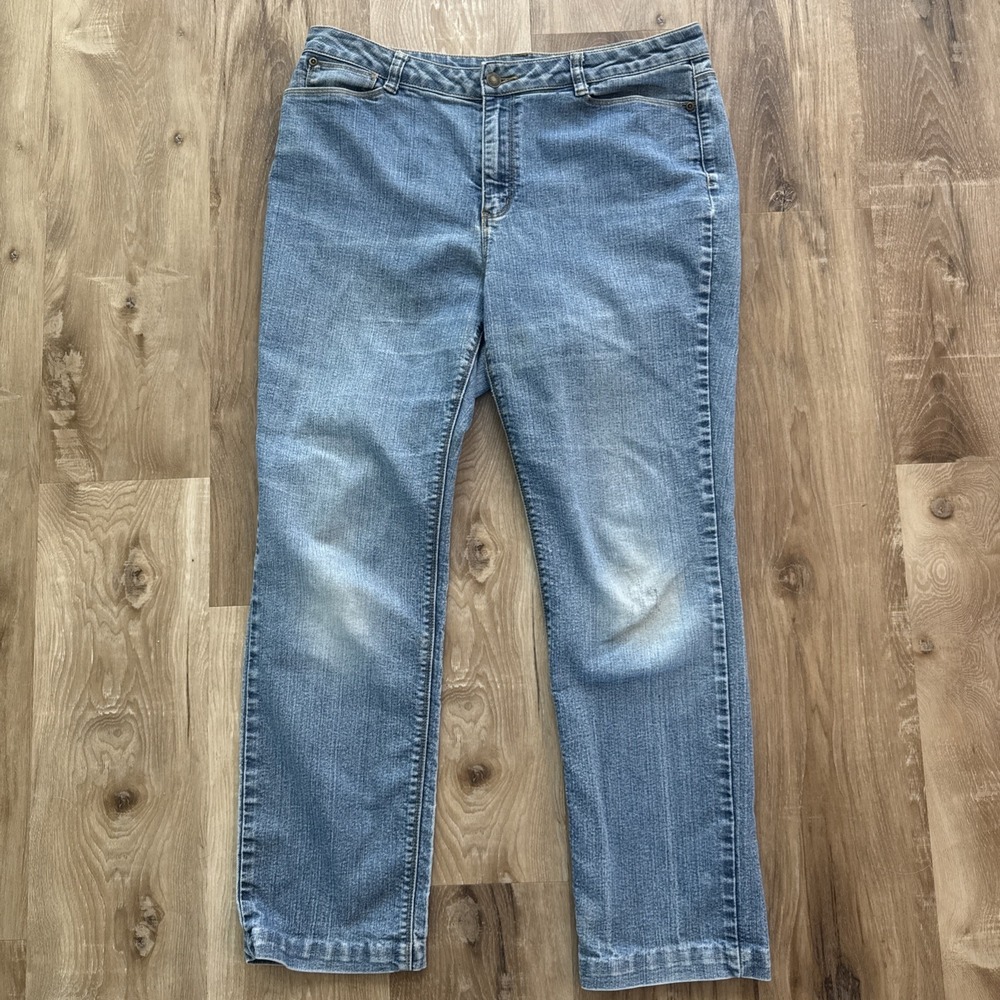 Chadwick's‎ Denim Jeans Slim Straight Size 14 Medium Wash